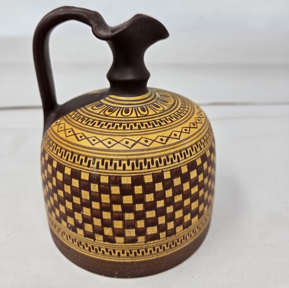 Geometrical Period Hand Made Copy From 800 To 900 BC Trefoil Mouth Ceramic Brown - Picture 3 of 11